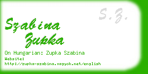 szabina zupka business card